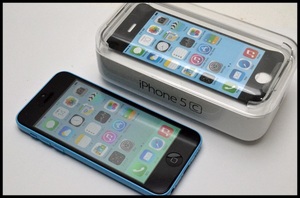 ドコモ iPhone5c 16GB ブルー▲１.JPG
