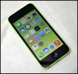 ソフト iPhone5c 32GB グリーン本体１.JPG