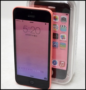 ドコモ iPhone5c ピンク〇電池ジャンク１.JPG