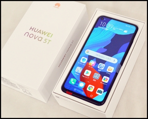 SIMフリー HUAWEI nova5T ブラック LYA-L21 (1).JPG